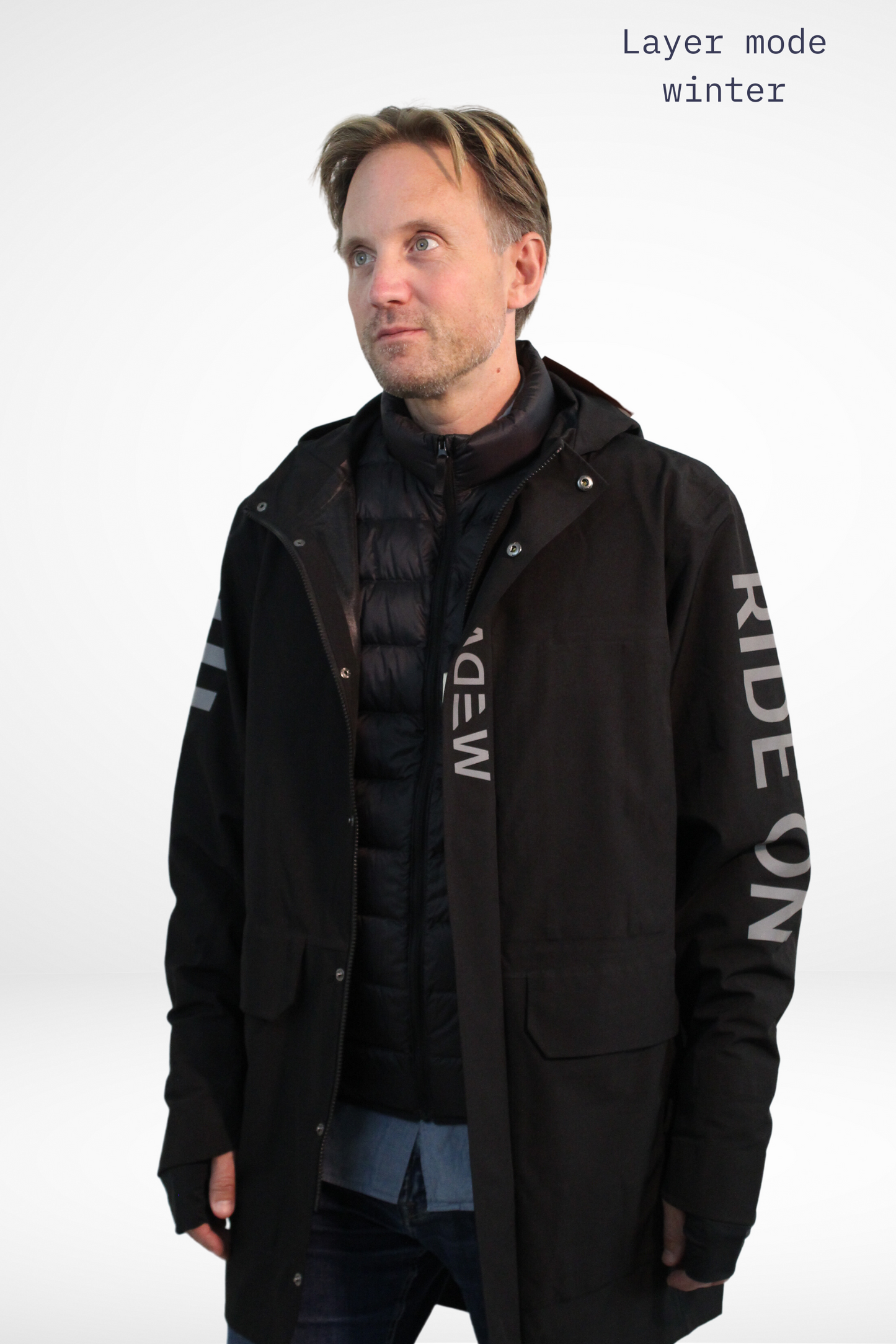 Allweather Fahrradjacke - Black bird - Herren