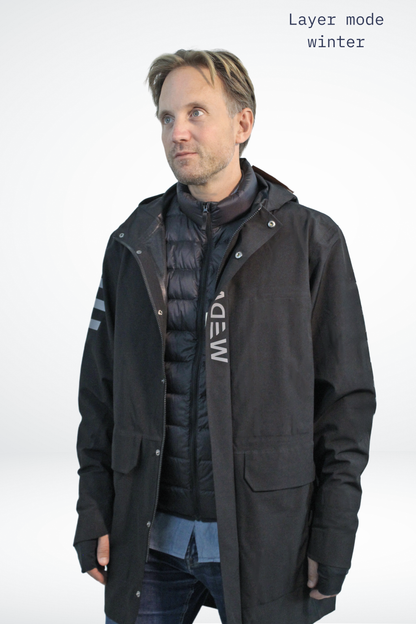 WeatherShield cycling jacket - Black bird - Men